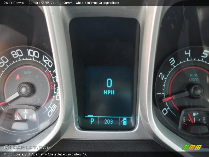 Summit White / Inferno Orange/Black 2011 Chevrolet Camaro SS/RS Coupe
