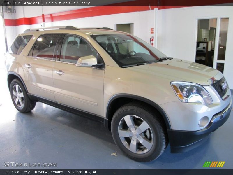 Gold Mist Metallic / Ebony 2011 GMC Acadia SLT