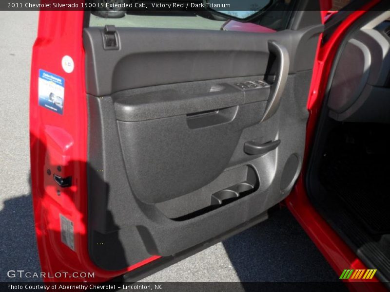 Victory Red / Dark Titanium 2011 Chevrolet Silverado 1500 LS Extended Cab