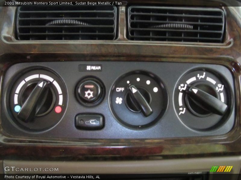 Controls of 2001 Montero Sport Limited