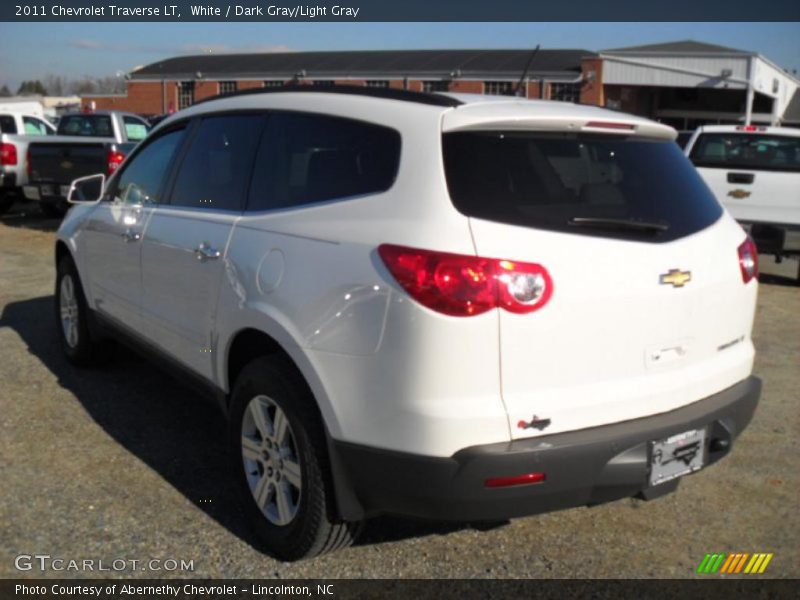 White / Dark Gray/Light Gray 2011 Chevrolet Traverse LT