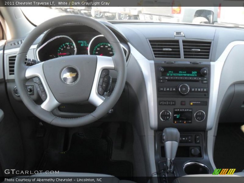 White / Dark Gray/Light Gray 2011 Chevrolet Traverse LT