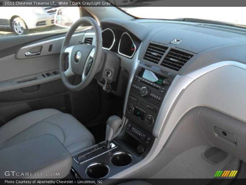 White / Dark Gray/Light Gray 2011 Chevrolet Traverse LT