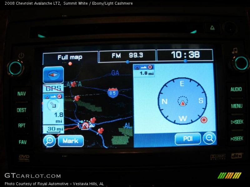 Summit White / Ebony/Light Cashmere 2008 Chevrolet Avalanche LTZ