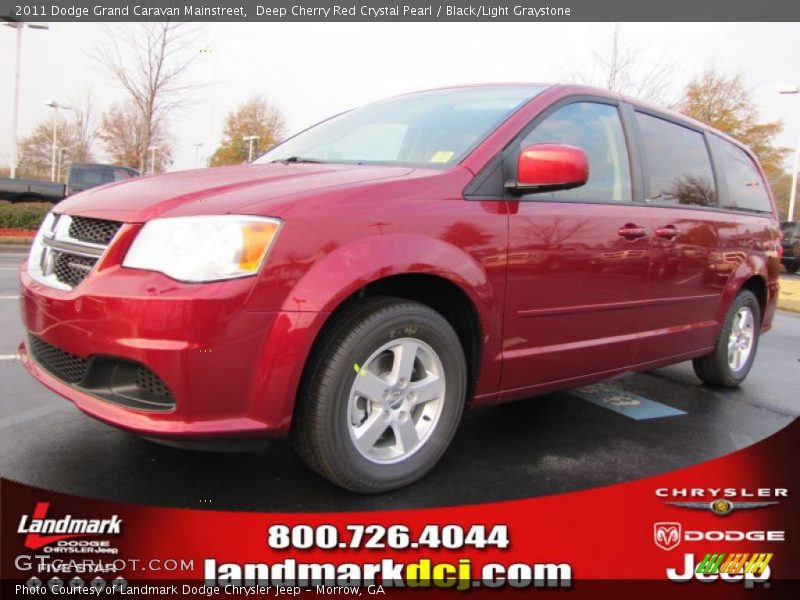 Deep Cherry Red Crystal Pearl / Black/Light Graystone 2011 Dodge Grand Caravan Mainstreet