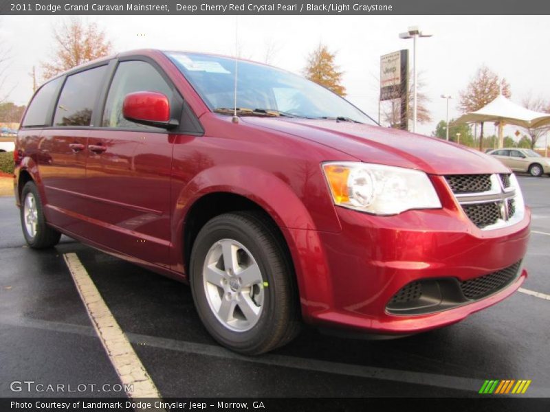 Deep Cherry Red Crystal Pearl / Black/Light Graystone 2011 Dodge Grand Caravan Mainstreet