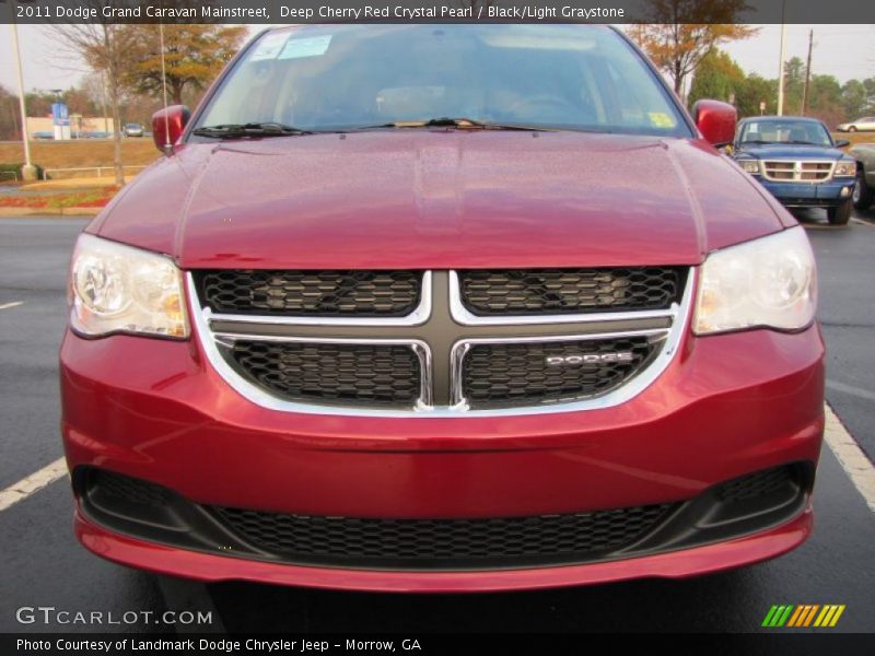 Deep Cherry Red Crystal Pearl / Black/Light Graystone 2011 Dodge Grand Caravan Mainstreet