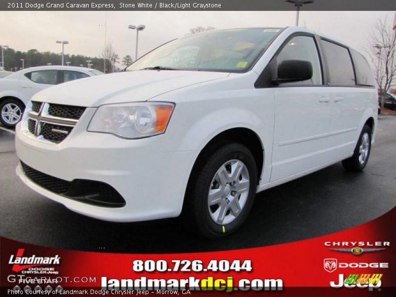 Stone White / Black/Light Graystone 2011 Dodge Grand Caravan Express