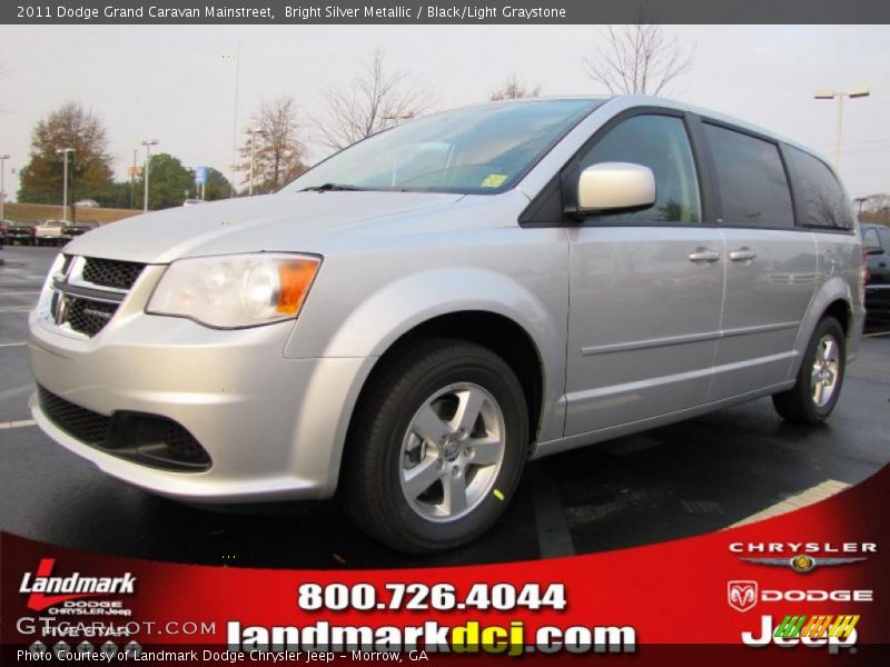 Bright Silver Metallic / Black/Light Graystone 2011 Dodge Grand Caravan Mainstreet