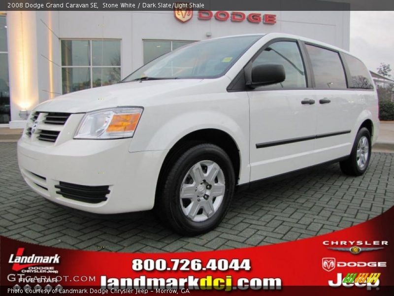 Stone White / Dark Slate/Light Shale 2008 Dodge Grand Caravan SE