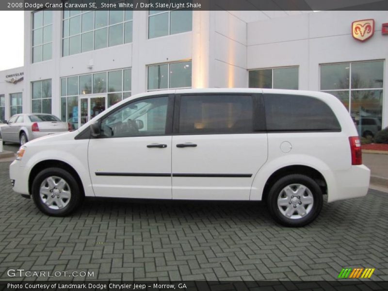 Stone White / Dark Slate/Light Shale 2008 Dodge Grand Caravan SE