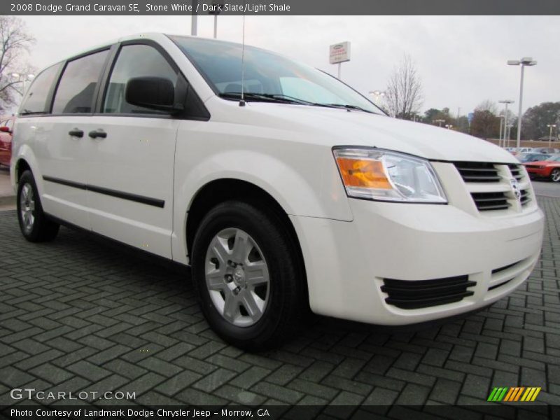 Stone White / Dark Slate/Light Shale 2008 Dodge Grand Caravan SE