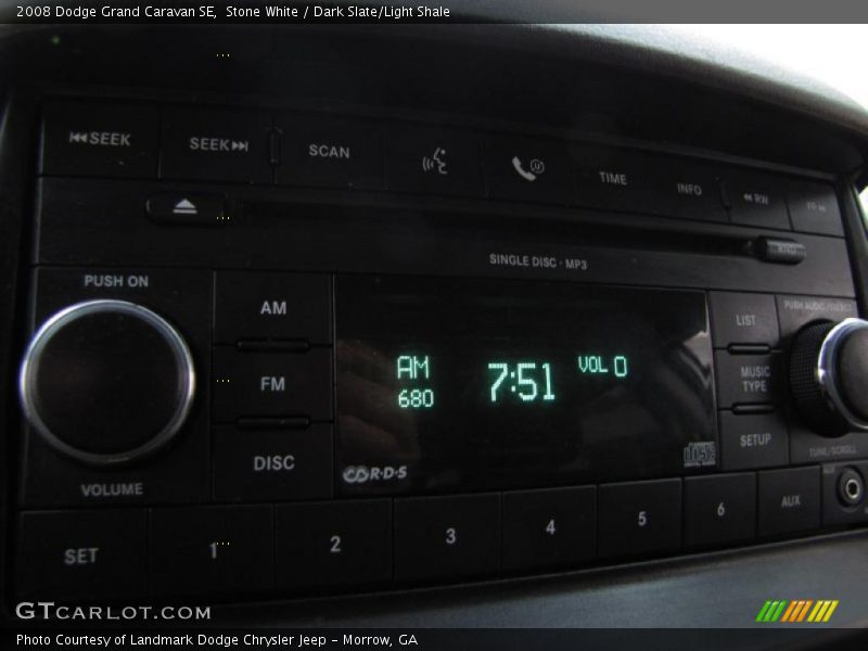 Stone White / Dark Slate/Light Shale 2008 Dodge Grand Caravan SE