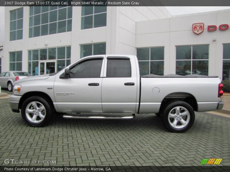 Bright Silver Metallic / Medium Slate Gray 2007 Dodge Ram 1500 ST Quad Cab