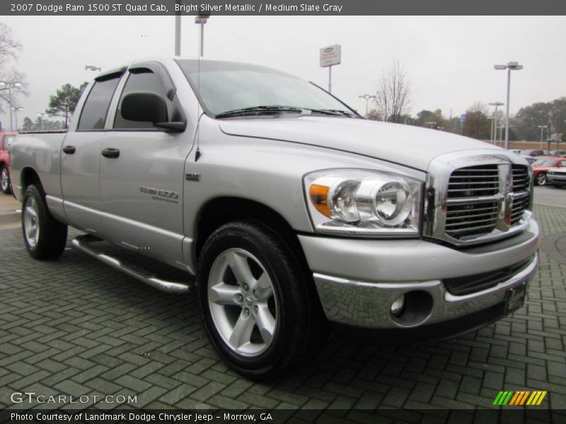 Bright Silver Metallic / Medium Slate Gray 2007 Dodge Ram 1500 ST Quad Cab