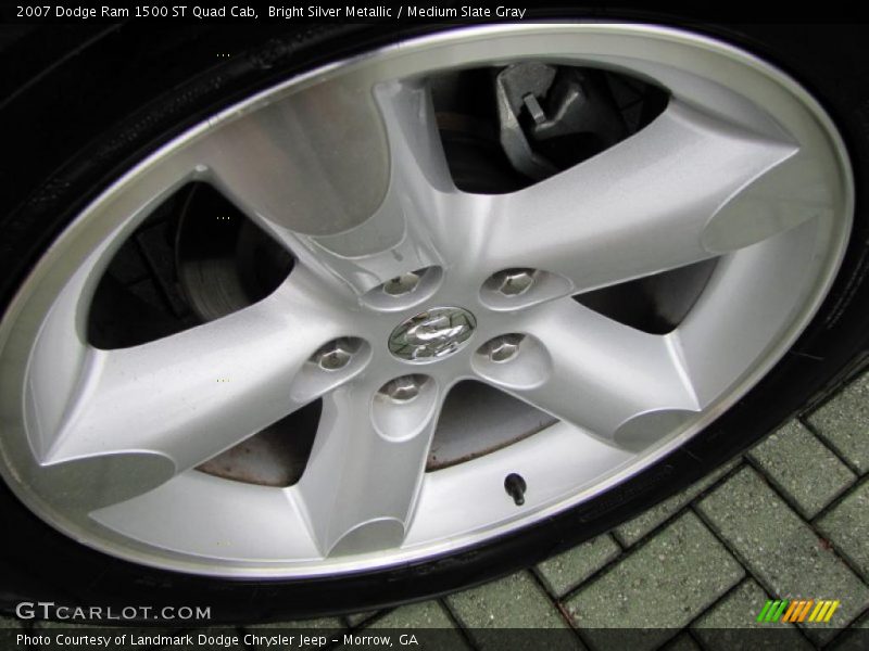 Bright Silver Metallic / Medium Slate Gray 2007 Dodge Ram 1500 ST Quad Cab