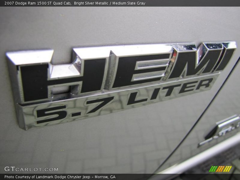 Bright Silver Metallic / Medium Slate Gray 2007 Dodge Ram 1500 ST Quad Cab