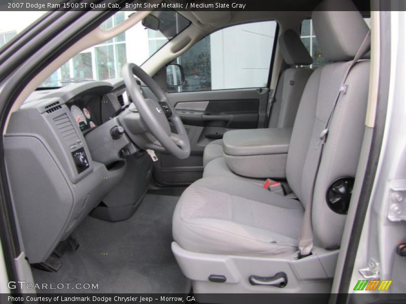 Bright Silver Metallic / Medium Slate Gray 2007 Dodge Ram 1500 ST Quad Cab