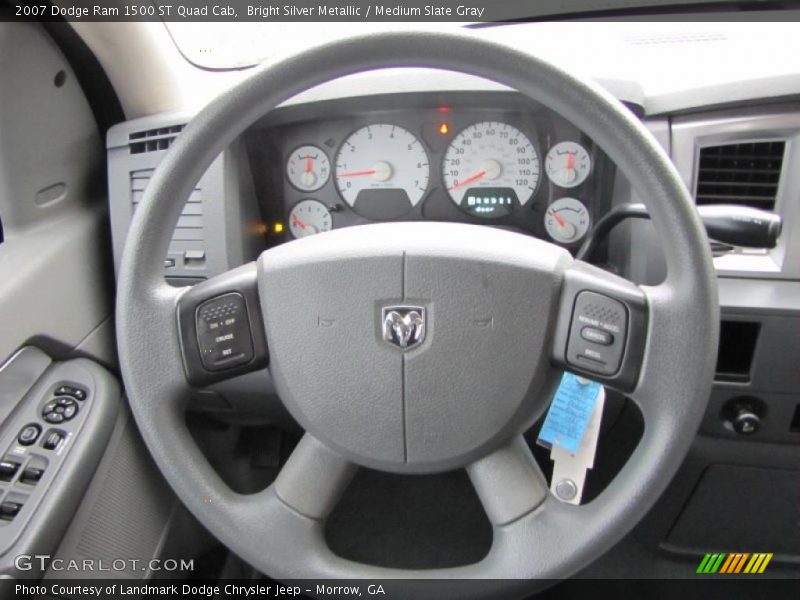 Bright Silver Metallic / Medium Slate Gray 2007 Dodge Ram 1500 ST Quad Cab