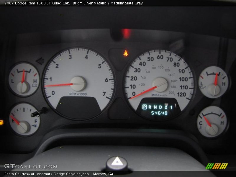 Bright Silver Metallic / Medium Slate Gray 2007 Dodge Ram 1500 ST Quad Cab