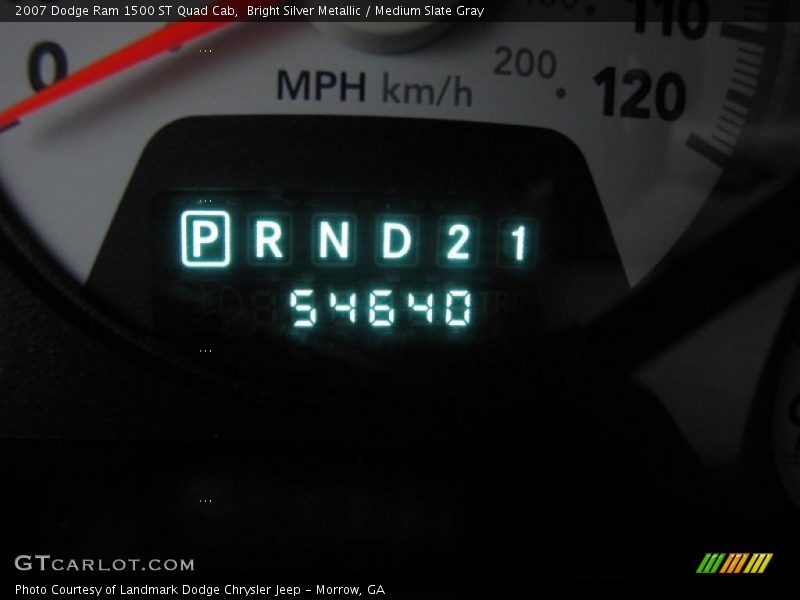 Bright Silver Metallic / Medium Slate Gray 2007 Dodge Ram 1500 ST Quad Cab