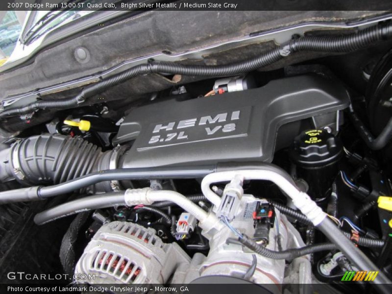 Bright Silver Metallic / Medium Slate Gray 2007 Dodge Ram 1500 ST Quad Cab