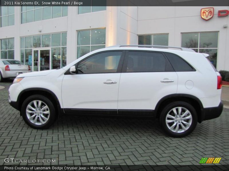 Snow White Pearl / Beige 2011 Kia Sorento EX