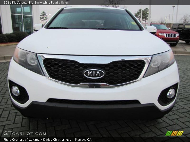 Snow White Pearl / Beige 2011 Kia Sorento EX