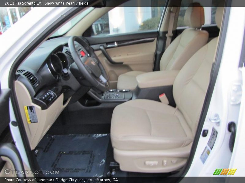 Snow White Pearl / Beige 2011 Kia Sorento EX