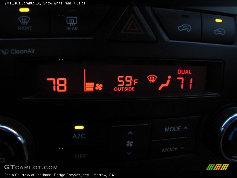 Snow White Pearl / Beige 2011 Kia Sorento EX