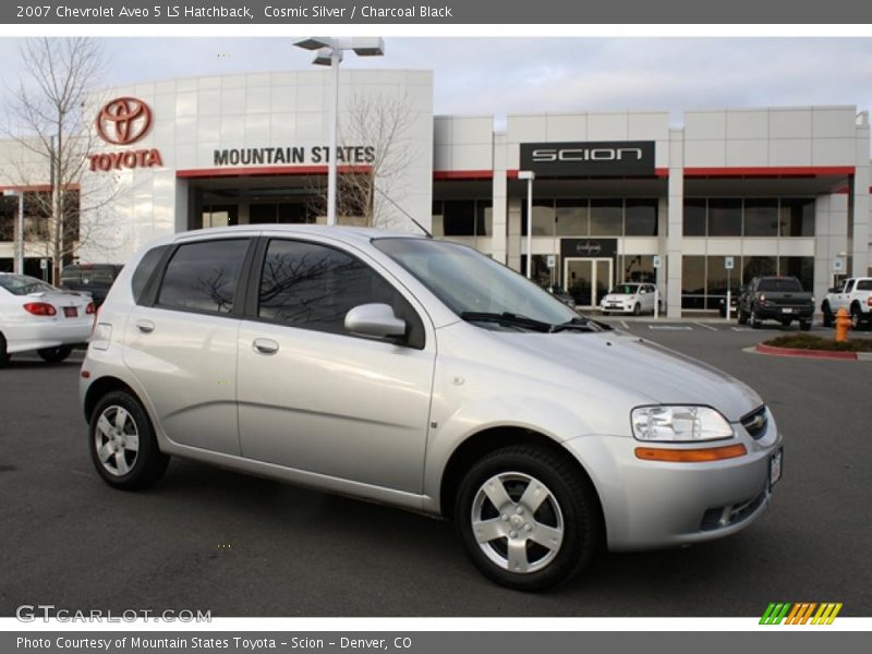 Cosmic Silver / Charcoal Black 2007 Chevrolet Aveo 5 LS Hatchback