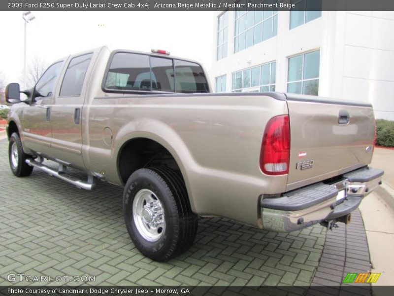 Arizona Beige Metallic / Medium Parchment Beige 2003 Ford F250 Super Duty Lariat Crew Cab 4x4