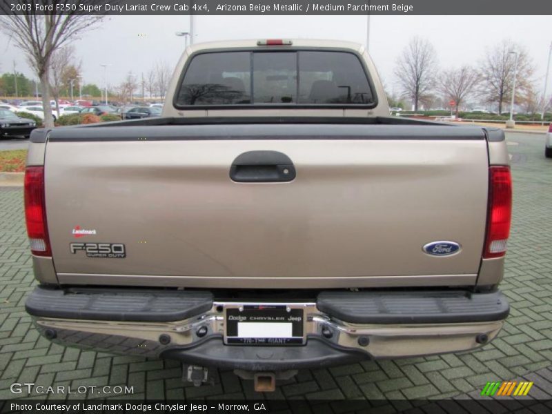 Arizona Beige Metallic / Medium Parchment Beige 2003 Ford F250 Super Duty Lariat Crew Cab 4x4