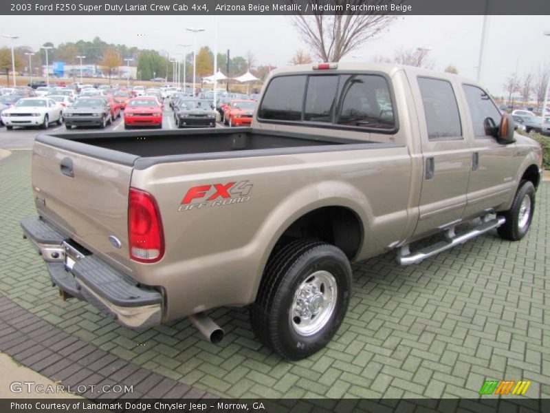 Arizona Beige Metallic / Medium Parchment Beige 2003 Ford F250 Super Duty Lariat Crew Cab 4x4