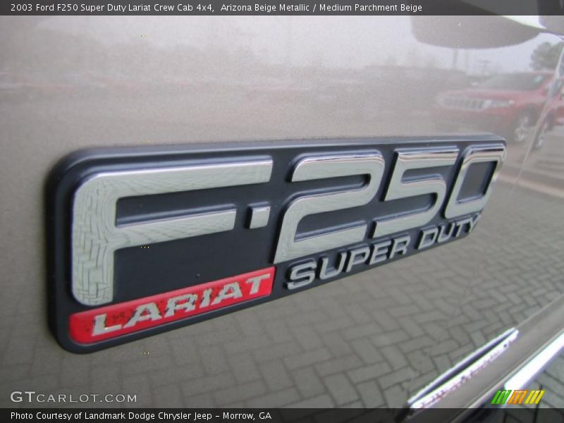 Arizona Beige Metallic / Medium Parchment Beige 2003 Ford F250 Super Duty Lariat Crew Cab 4x4