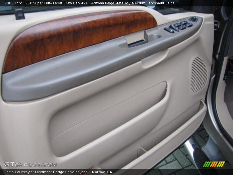 Arizona Beige Metallic / Medium Parchment Beige 2003 Ford F250 Super Duty Lariat Crew Cab 4x4