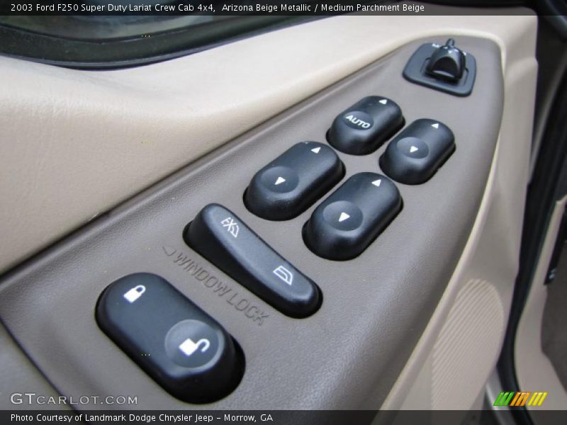 Arizona Beige Metallic / Medium Parchment Beige 2003 Ford F250 Super Duty Lariat Crew Cab 4x4