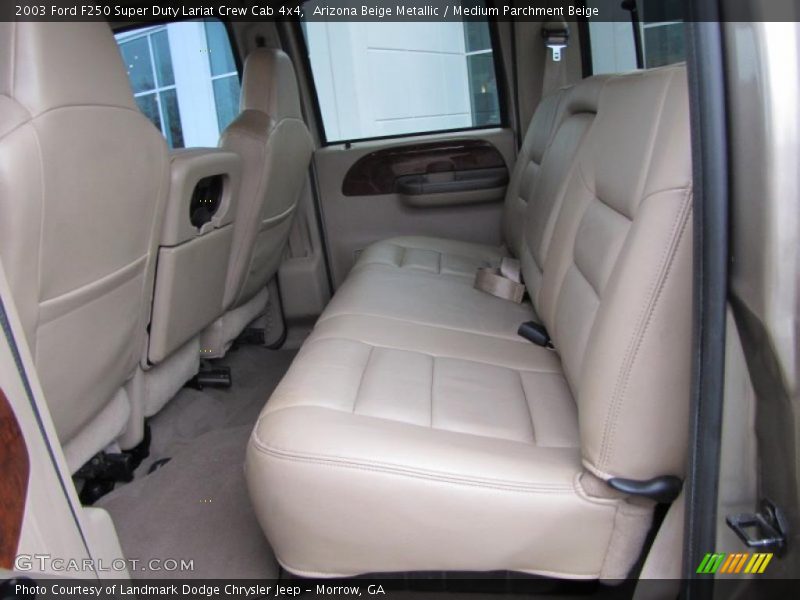 Arizona Beige Metallic / Medium Parchment Beige 2003 Ford F250 Super Duty Lariat Crew Cab 4x4
