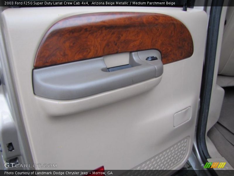 Arizona Beige Metallic / Medium Parchment Beige 2003 Ford F250 Super Duty Lariat Crew Cab 4x4