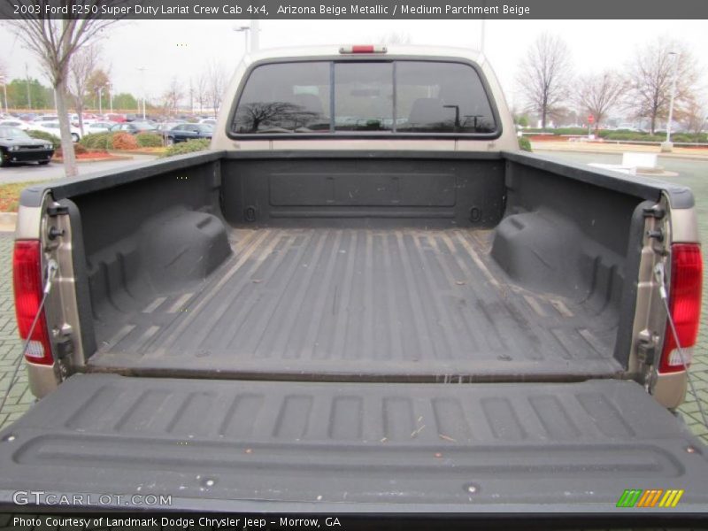 Arizona Beige Metallic / Medium Parchment Beige 2003 Ford F250 Super Duty Lariat Crew Cab 4x4
