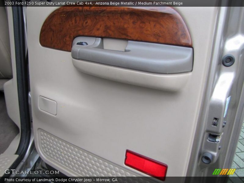 Arizona Beige Metallic / Medium Parchment Beige 2003 Ford F250 Super Duty Lariat Crew Cab 4x4