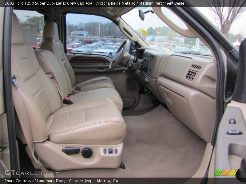 Arizona Beige Metallic / Medium Parchment Beige 2003 Ford F250 Super Duty Lariat Crew Cab 4x4