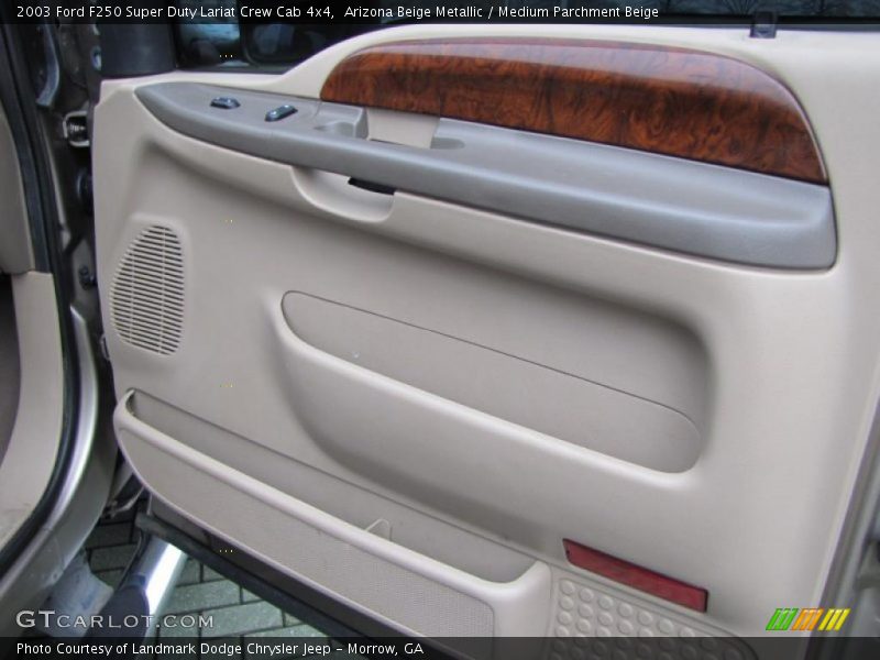 Arizona Beige Metallic / Medium Parchment Beige 2003 Ford F250 Super Duty Lariat Crew Cab 4x4
