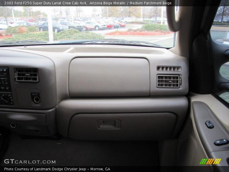Arizona Beige Metallic / Medium Parchment Beige 2003 Ford F250 Super Duty Lariat Crew Cab 4x4