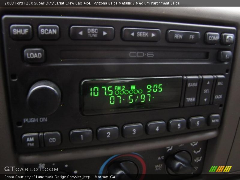 Arizona Beige Metallic / Medium Parchment Beige 2003 Ford F250 Super Duty Lariat Crew Cab 4x4