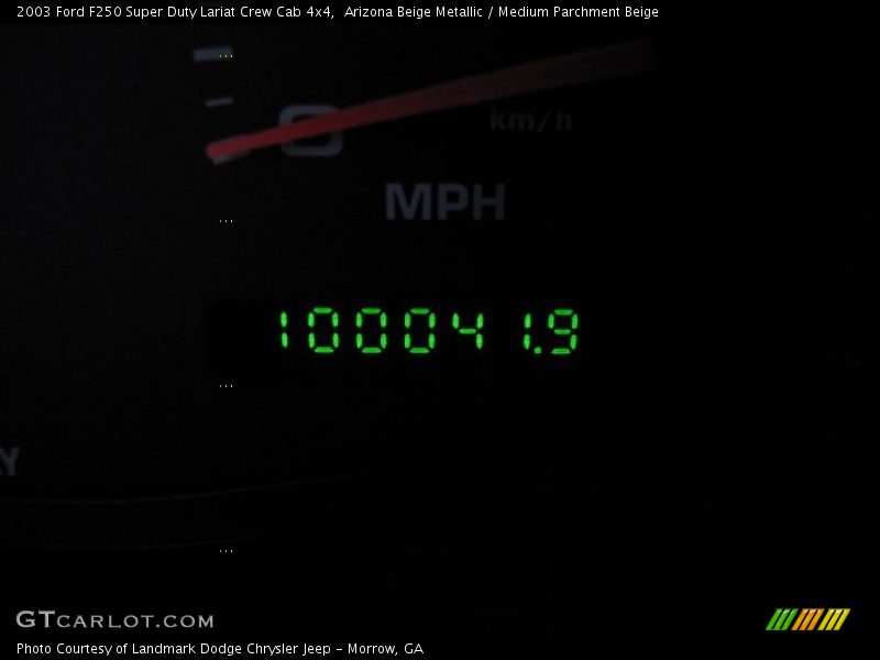 Arizona Beige Metallic / Medium Parchment Beige 2003 Ford F250 Super Duty Lariat Crew Cab 4x4