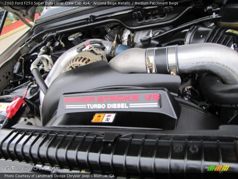Arizona Beige Metallic / Medium Parchment Beige 2003 Ford F250 Super Duty Lariat Crew Cab 4x4