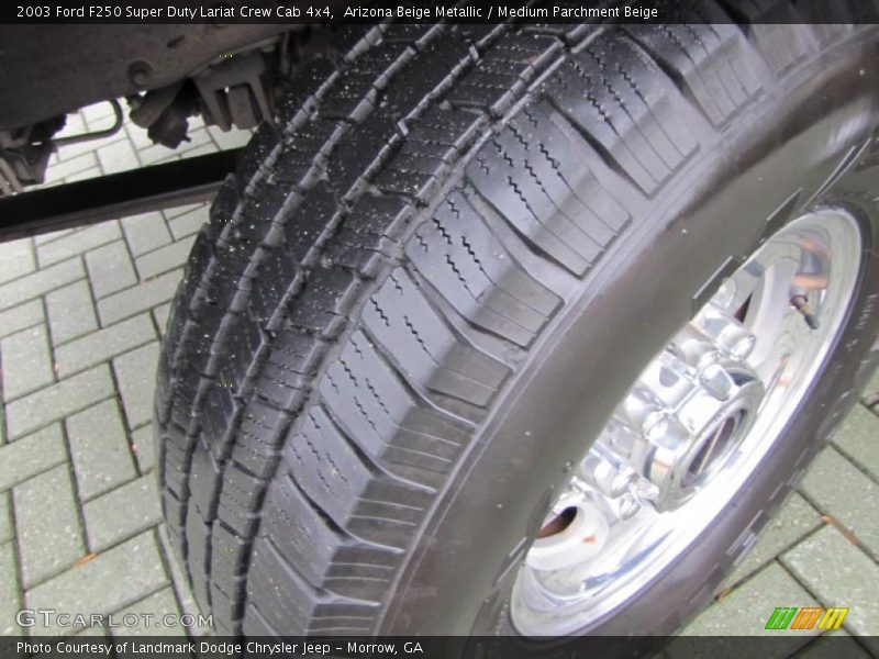 Arizona Beige Metallic / Medium Parchment Beige 2003 Ford F250 Super Duty Lariat Crew Cab 4x4