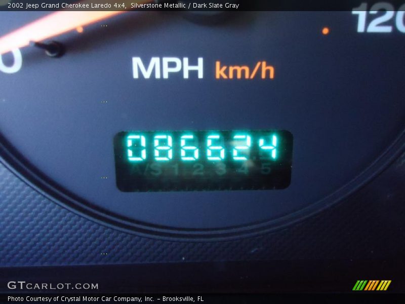 Silverstone Metallic / Dark Slate Gray 2002 Jeep Grand Cherokee Laredo 4x4