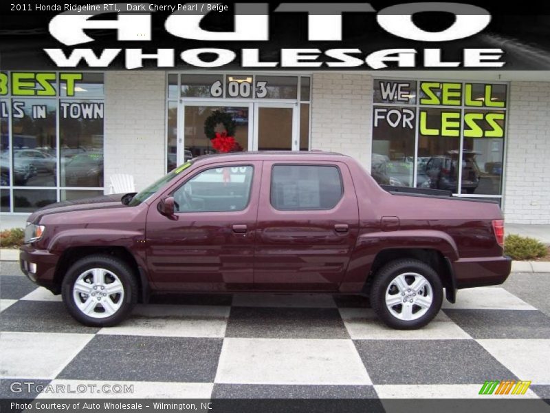 Dark Cherry Pearl / Beige 2011 Honda Ridgeline RTL
